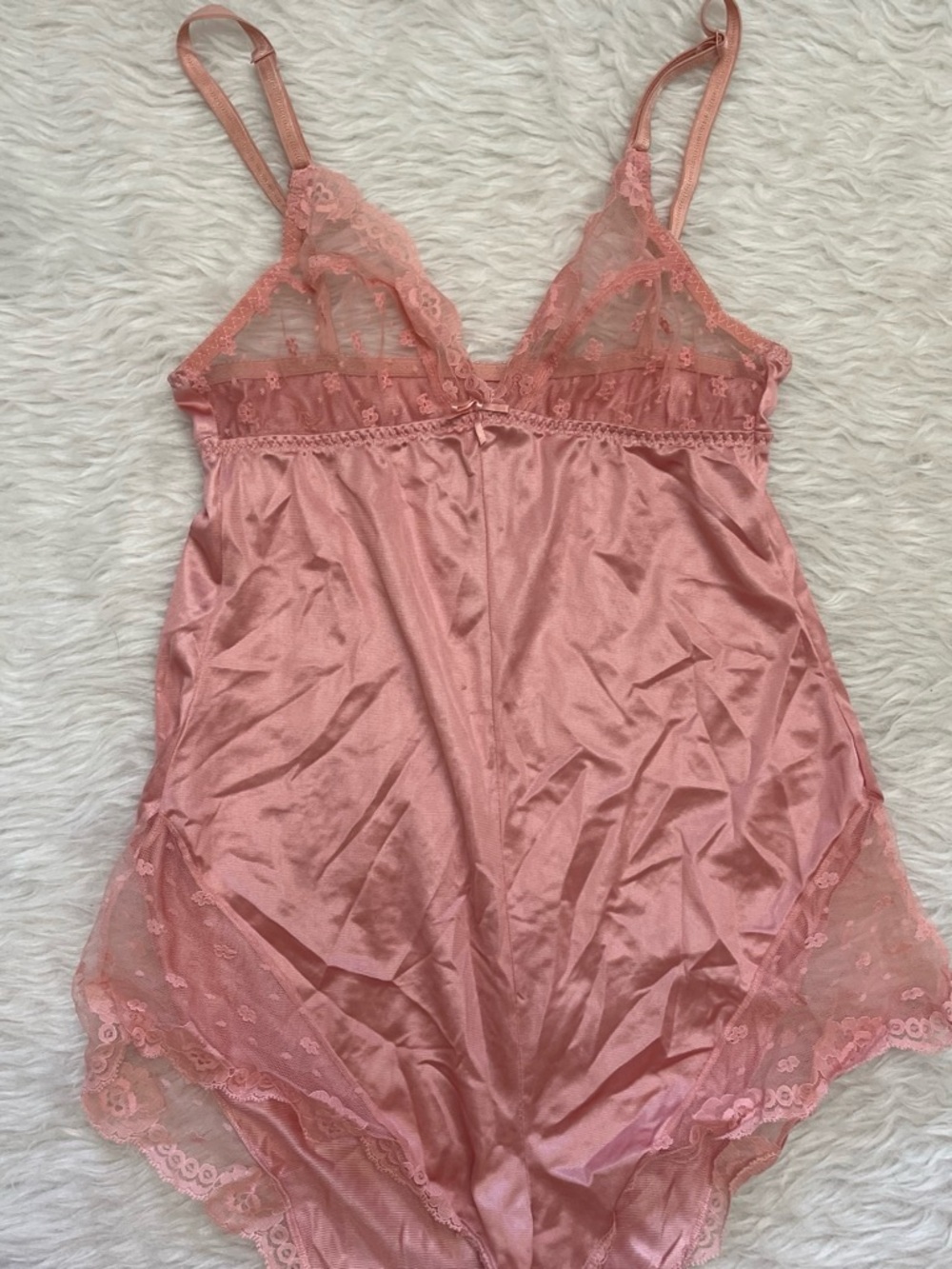 Warner's Dusty Rose Satin & Lace Chemise